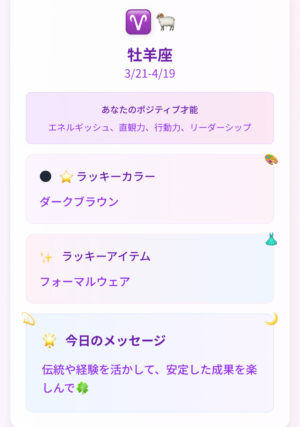 今日の12星座別の占い